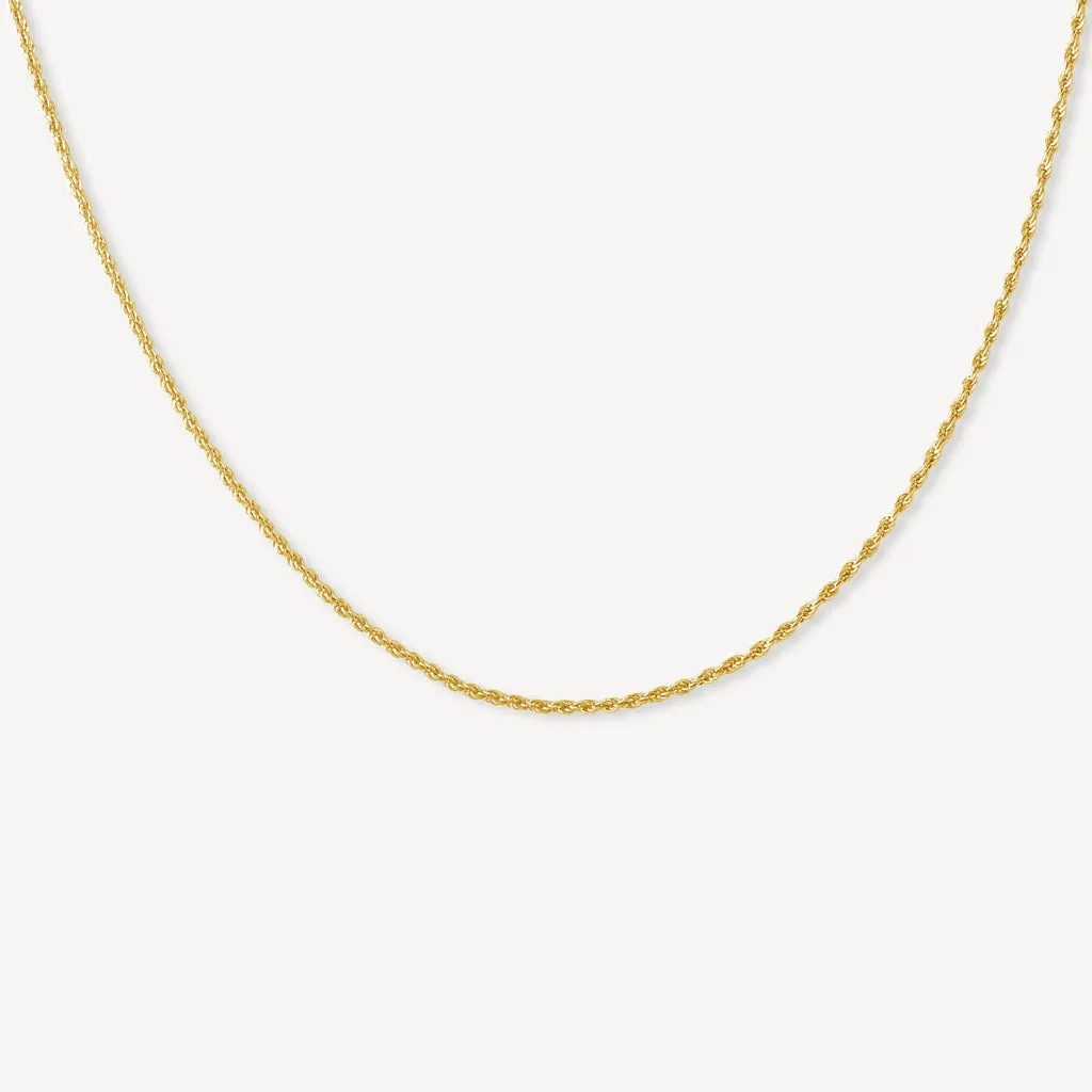 10k Gold Rope Chain 1.5mm