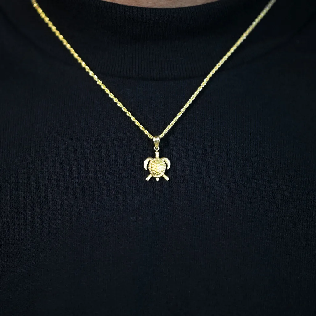 10K Gold Turtle Pendant