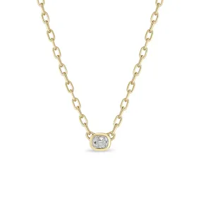 1.15 ctw Mine Cut Cushion Diamond Square Oval Chain Necklace