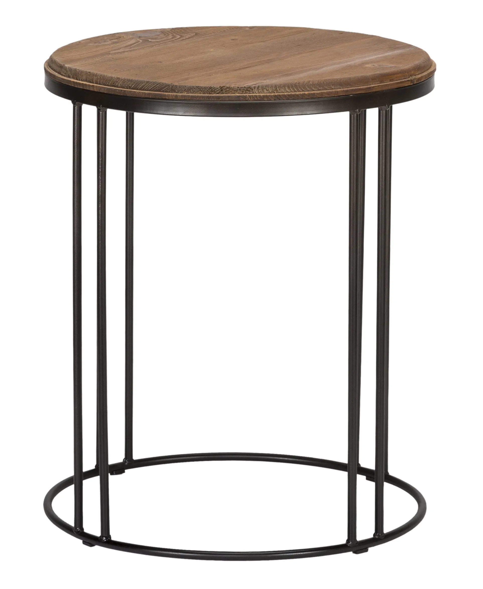 24" Black Solid Wood Round End Table By Homeroots