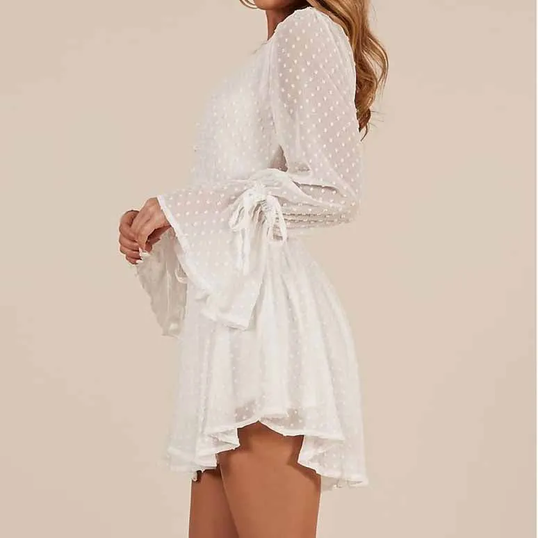 3d Embroidery Chiffon Short Jumpsuit Long Sleeve Romper Shorts