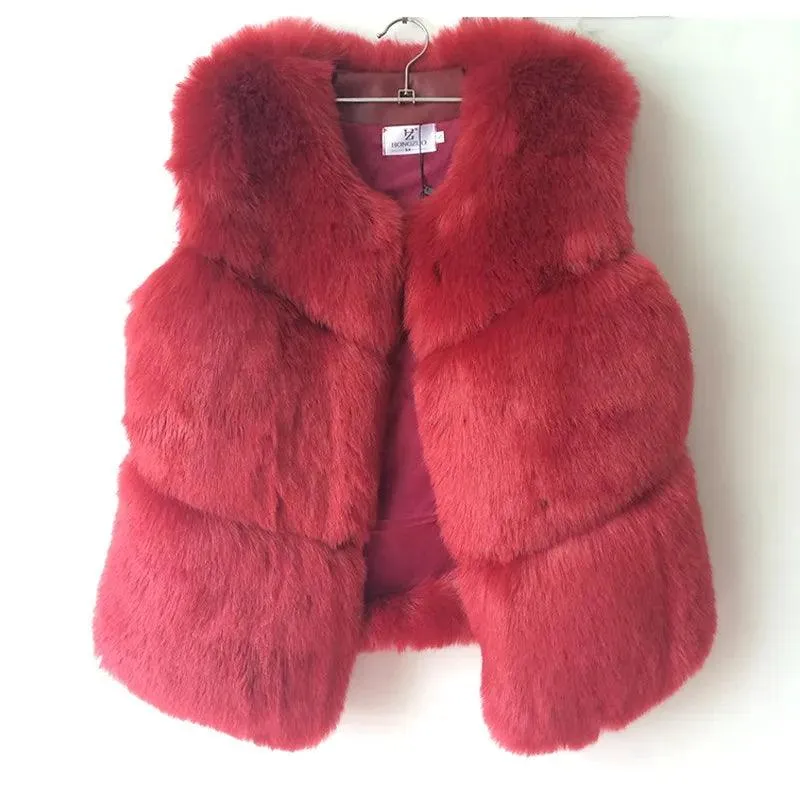 3XL Warm Fox Fur Vest