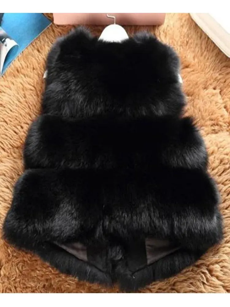 3XL Warm Fox Fur Vest