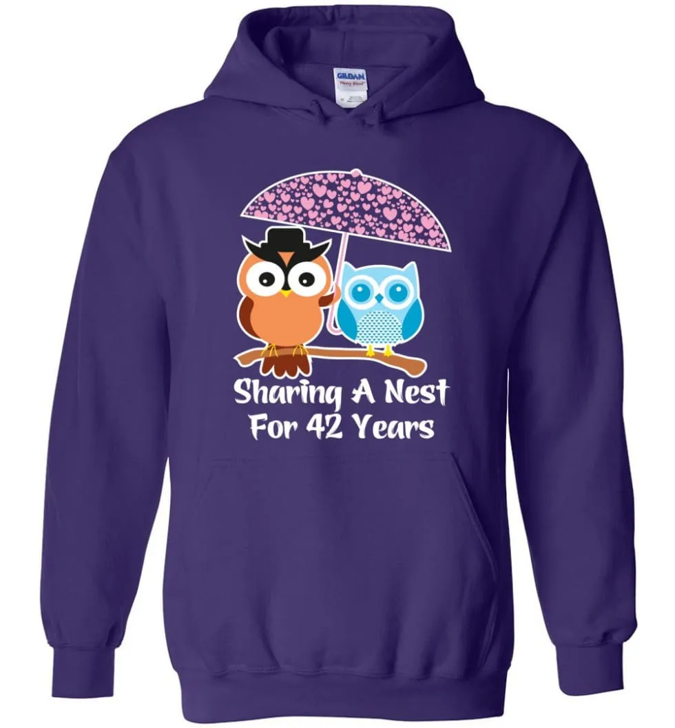 42 Years Wedding Anniversary Gifts Valentine's Day Hoodie