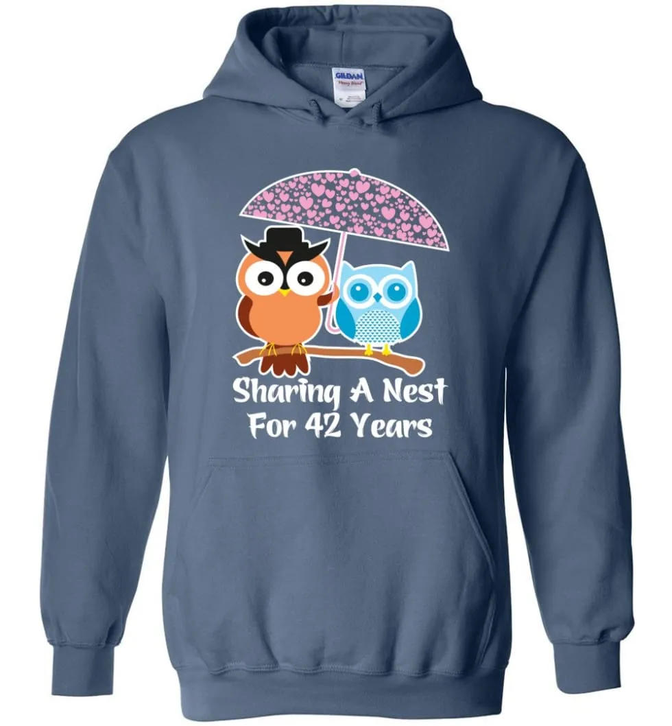 42 Years Wedding Anniversary Gifts Valentine's Day Hoodie