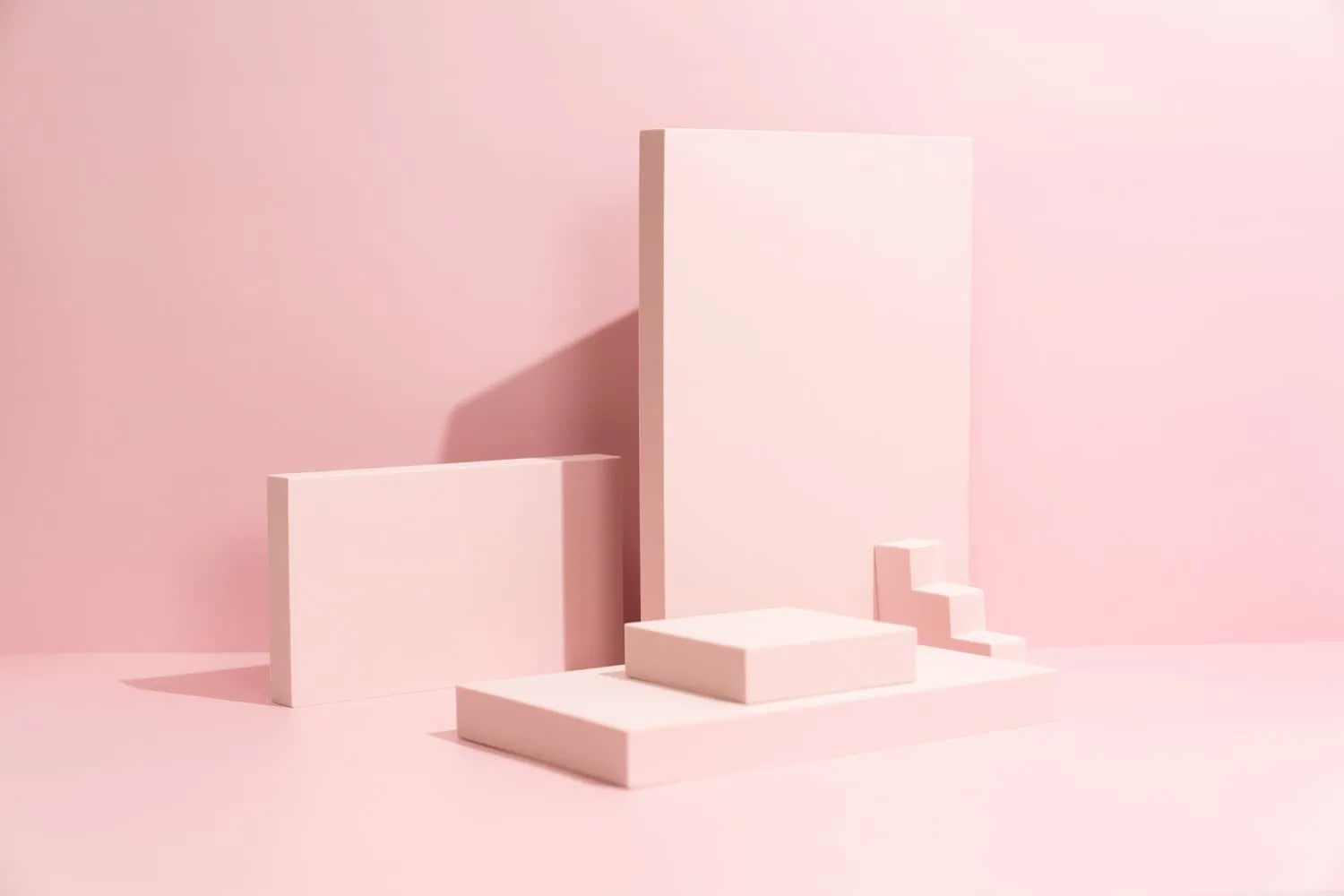 5 Piece Geometric Foam Styling Prop Set for Photography (Blush Pink)