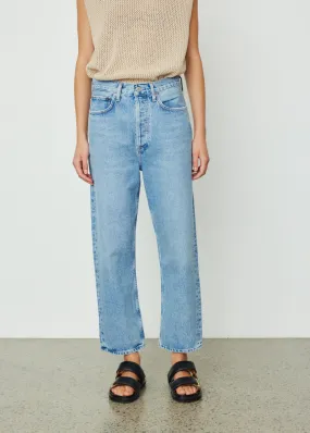 90s Crop Mid Rise Loose Straight Jeans