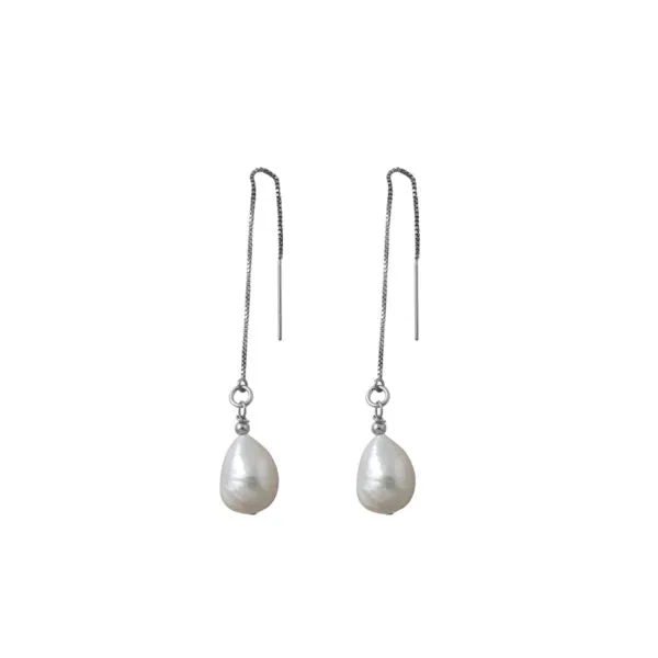 A Von Treskow Baroque Pearl Chain Earring