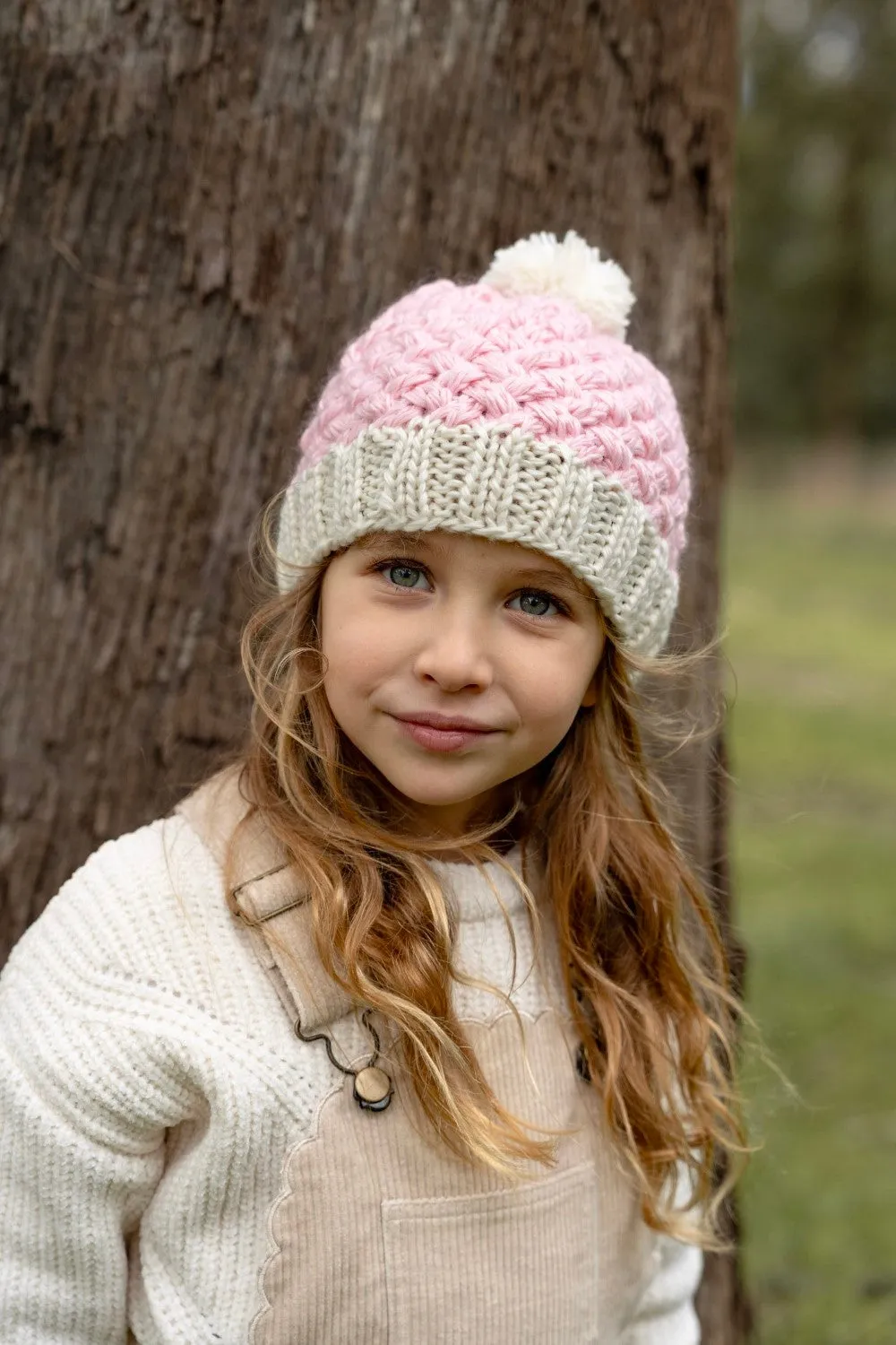 Acorn Ripples Beanie - Pink