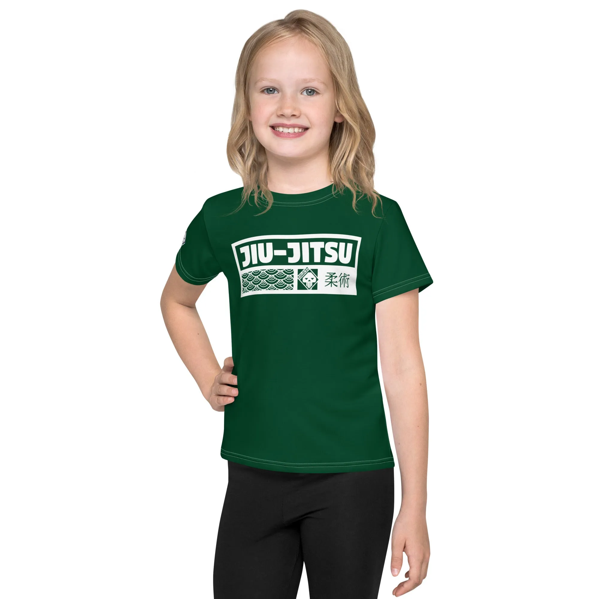 Active Lifestyle Gear: Girl's Short Sleeve Jiu-Jitsu Rash Guard - Sherwood Forest