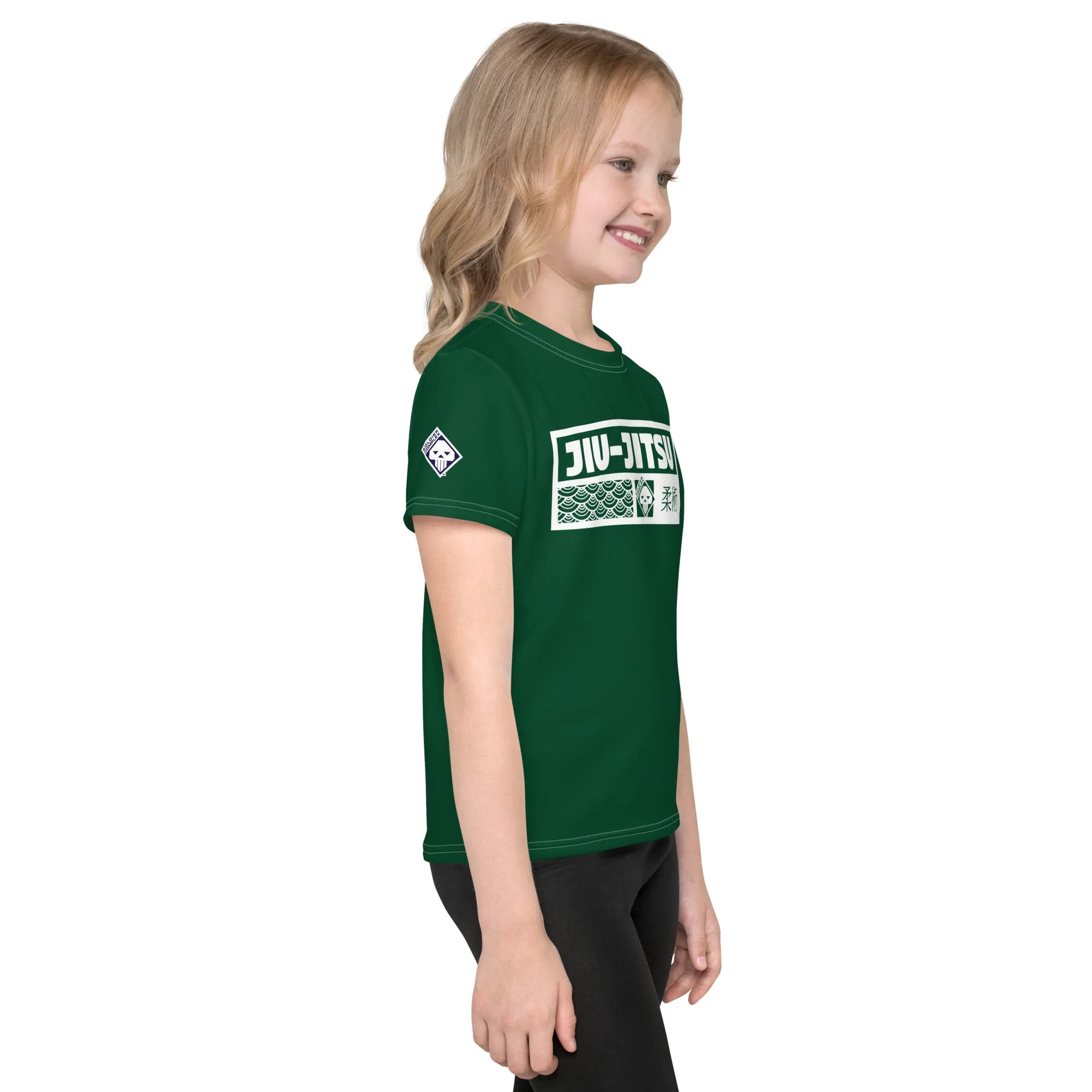 Active Lifestyle Gear: Girl's Short Sleeve Jiu-Jitsu Rash Guard - Sherwood Forest