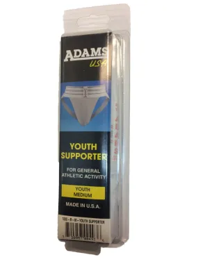 Adams USA 1000-R YOUTH Boy's White Breathable Athletic Supporter (M)