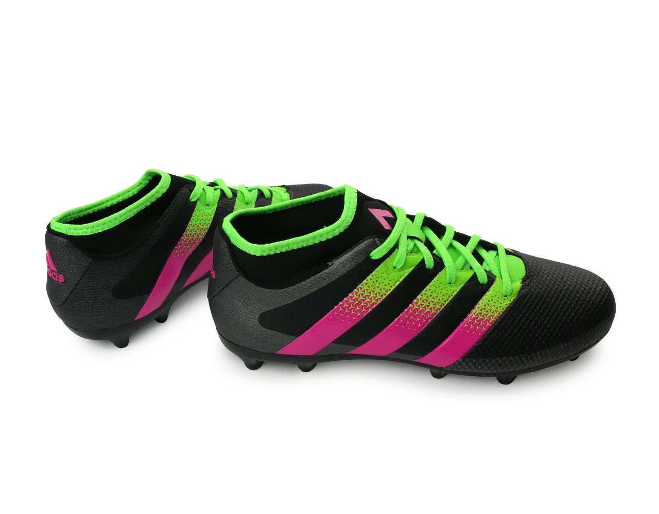 adidas Men's ACE 16.3 Primemesh FG/AG Black/Solar Green/Shock Pink