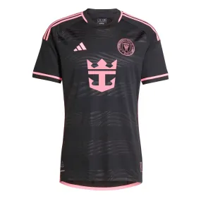 adidas Men's Inter Miami 2024/25 Authentic Away Jersey Black/Pink