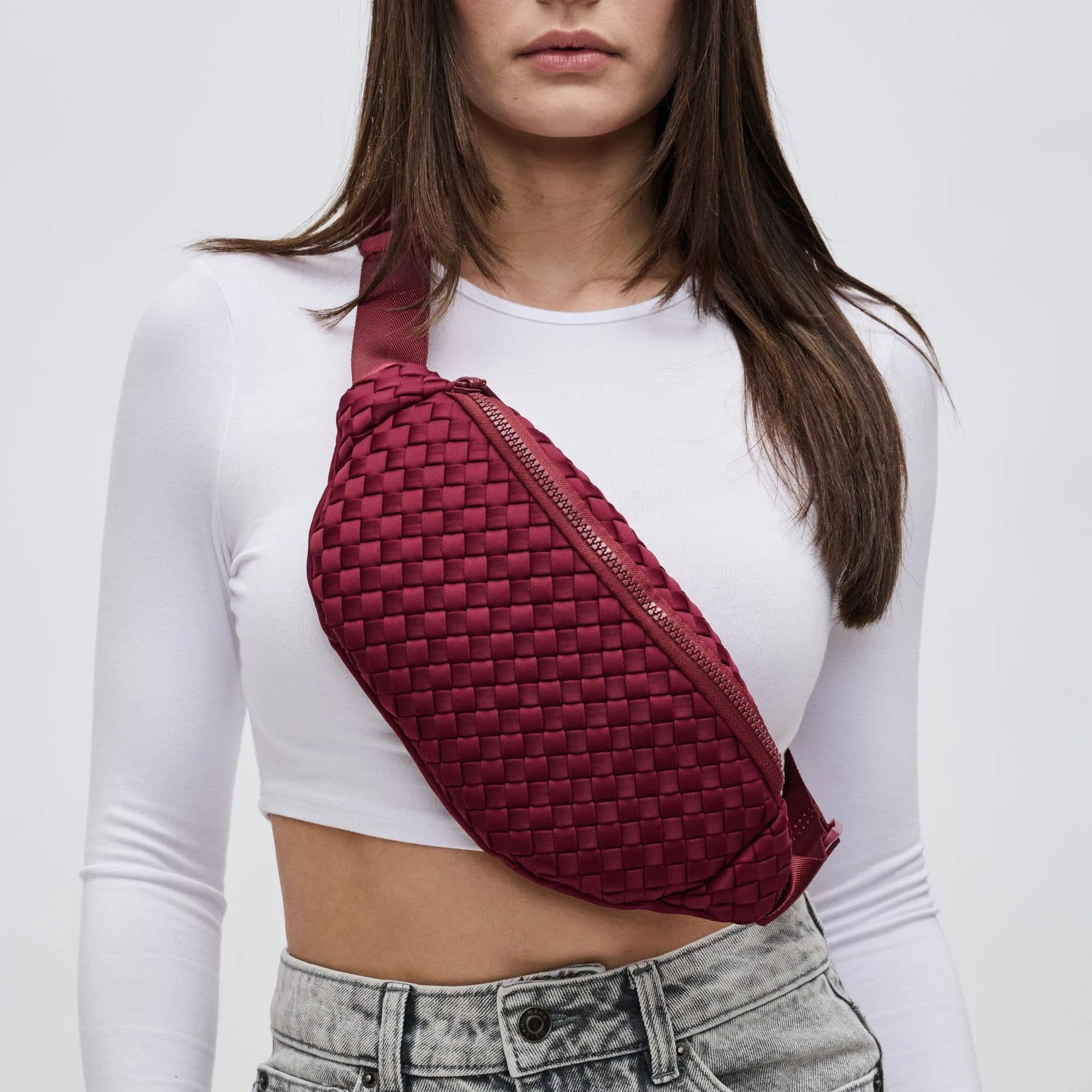 Aim High  Woven Neoprene Belt Bag