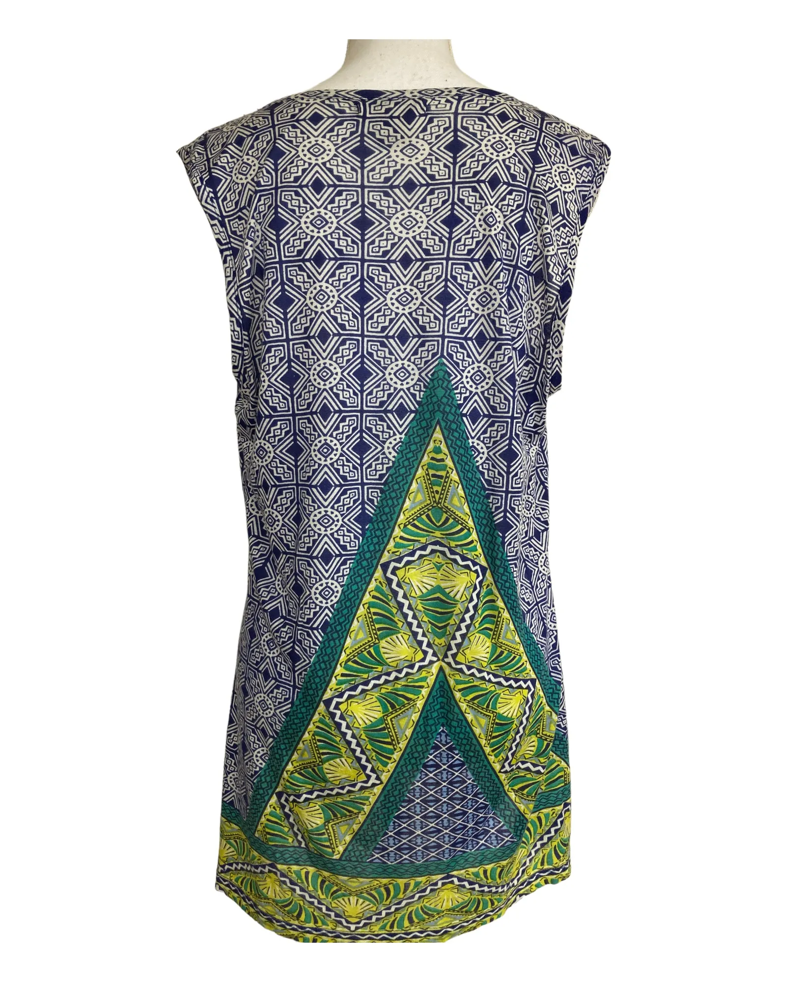 Alberto Makali Green and Blue Tunic, L