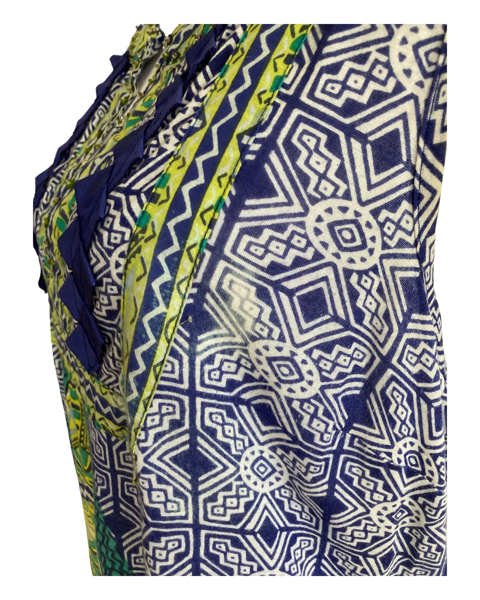 Alberto Makali Green and Blue Tunic, L