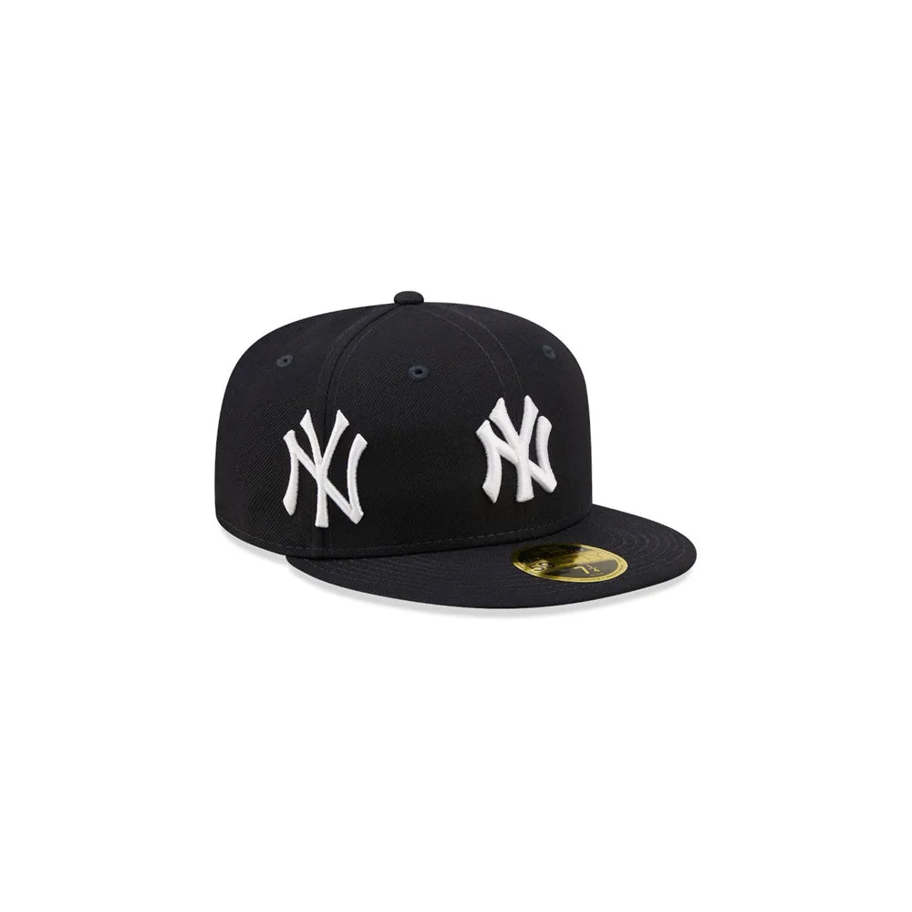 All Over Logo 59FIFTY New York Yankees Low Profile Fitted (Navy)