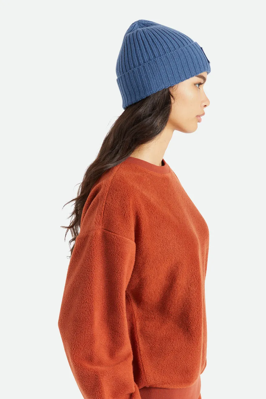 Alpha Square Merino Wool Beanie - Joe Blue