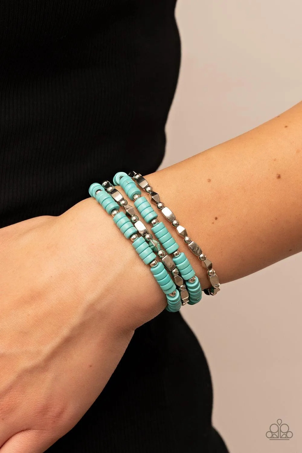 Anasazi Apothecary Turquoise Blue Stone Bracelet - Paparazzi Accessories