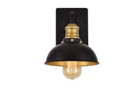 ANDERS BLACK AND BRASS 1 LIGHT SCONCE