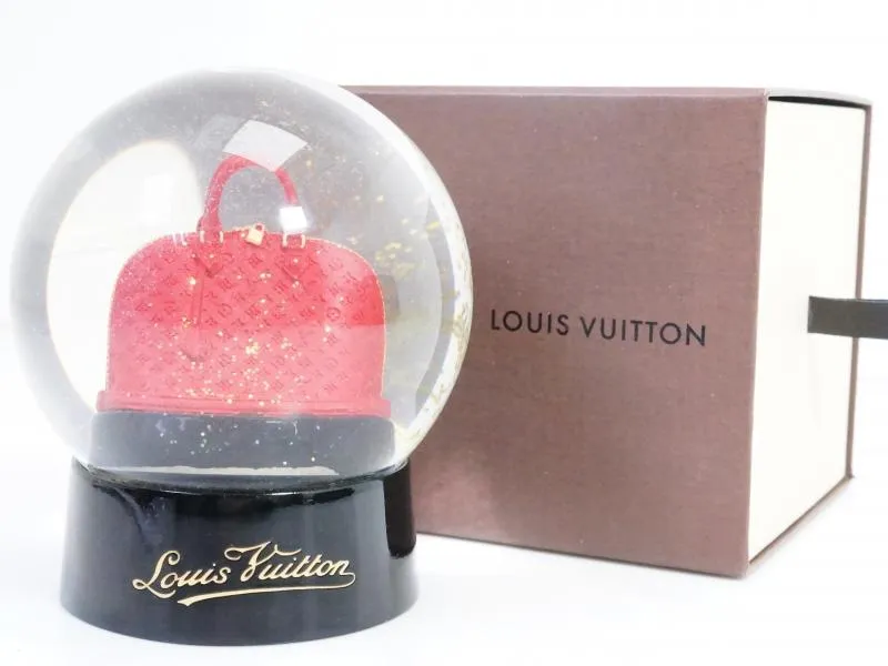 Authentic Pre-owned Louis Vuitton Limited Vip Novelty Vernis Red Alma Voyage Motif Snow Globe 191012