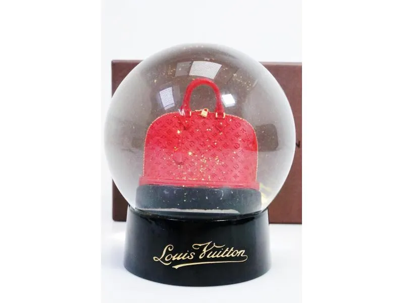 Authentic Pre-owned Louis Vuitton Limited Vip Novelty Vernis Red Alma Voyage Motif Snow Globe 191012