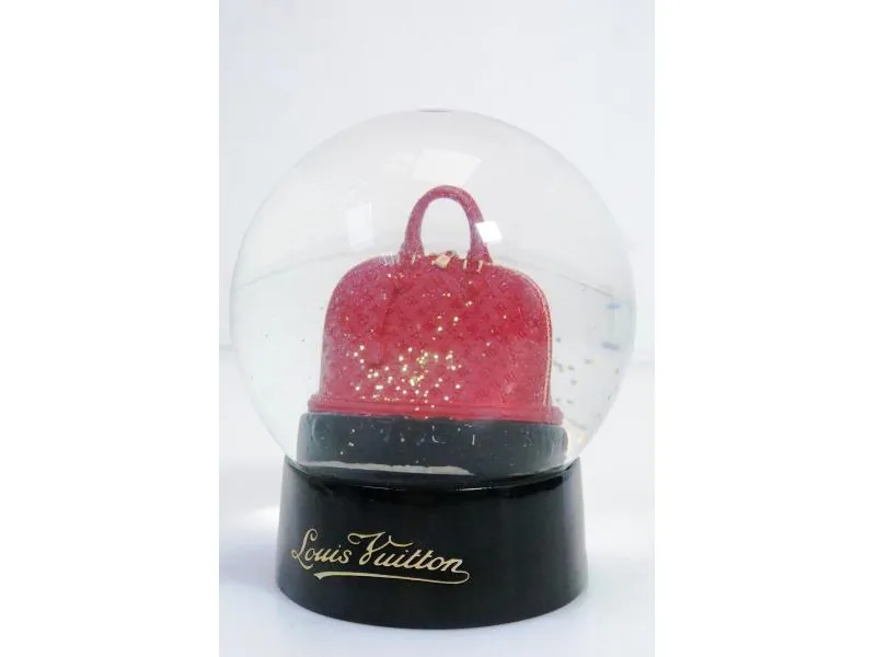 Authentic Pre-owned Louis Vuitton Limited Vip Novelty Vernis Red Alma Voyage Motif Snow Globe 191012