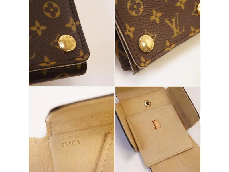 Authentic Pre-owned Louis Vuitton Monogram Portable Jewelry Jewellery Holder Accessory Case 210819