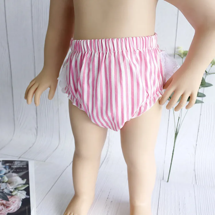 Baby Girls Striped Bow Shorts