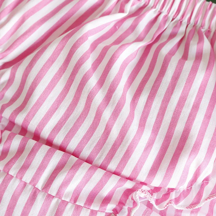 Baby Girls Striped Bow Shorts