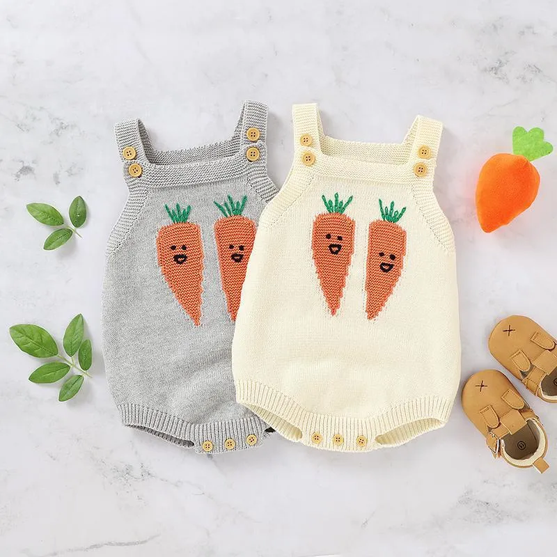 Baby Knitting Carrot Romper