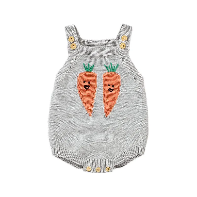 Baby Knitting Carrot Romper