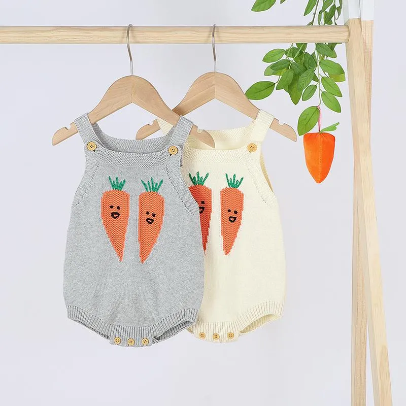 Baby Knitting Carrot Romper