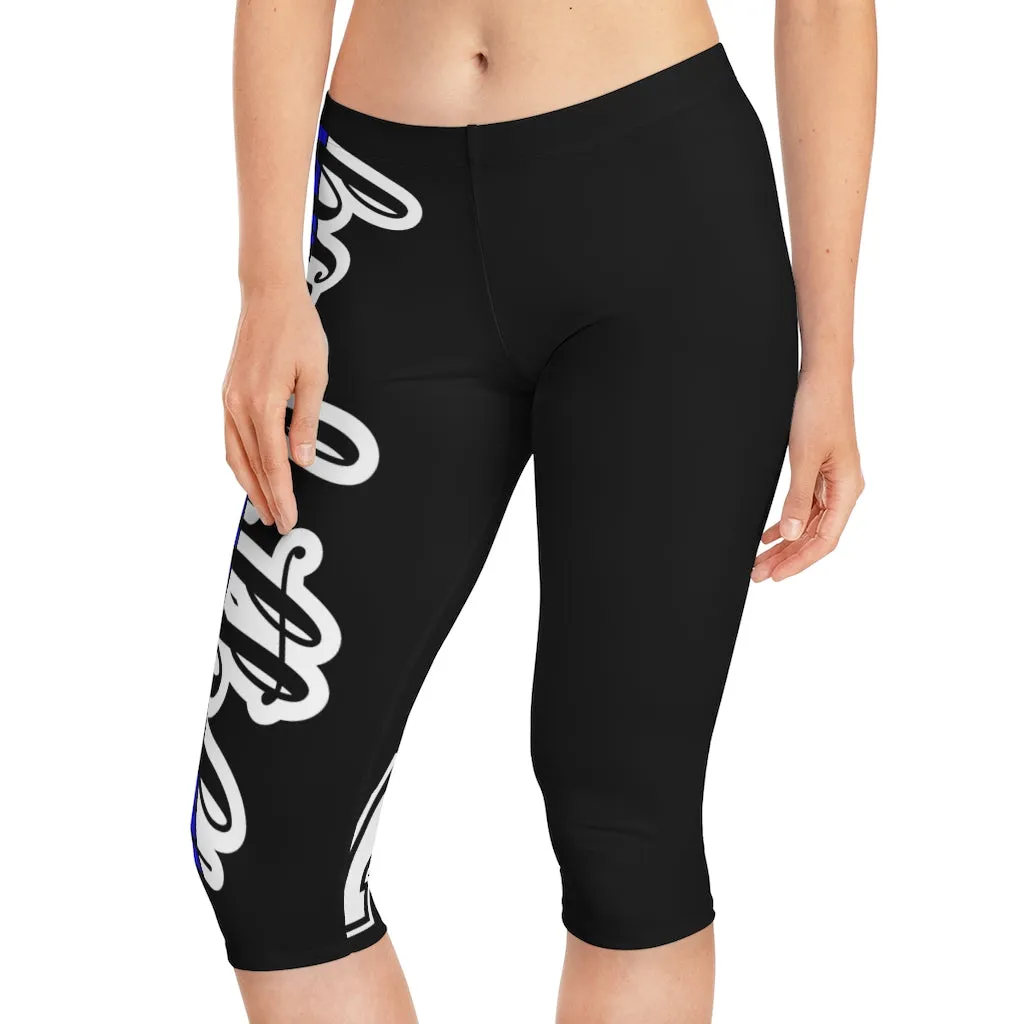 Back the Blue Women's Capri Leggings