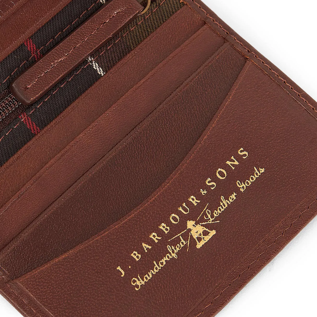 Barbour Colwell Small Billfold Wallet Brown/Classic Tartan