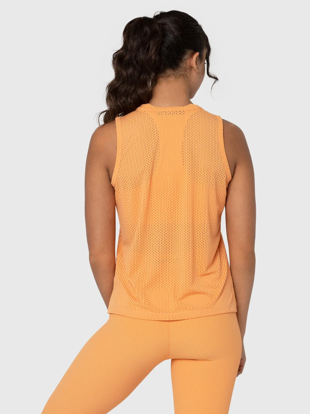 BARRY'S APRICOT MESH MUSCLE TANK