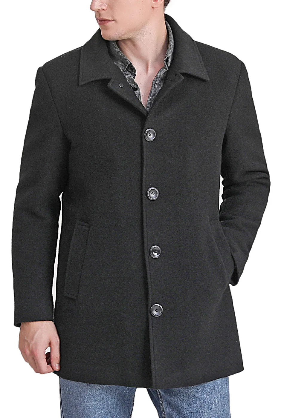 BGSD Men Cole Wool Blend Car Coat