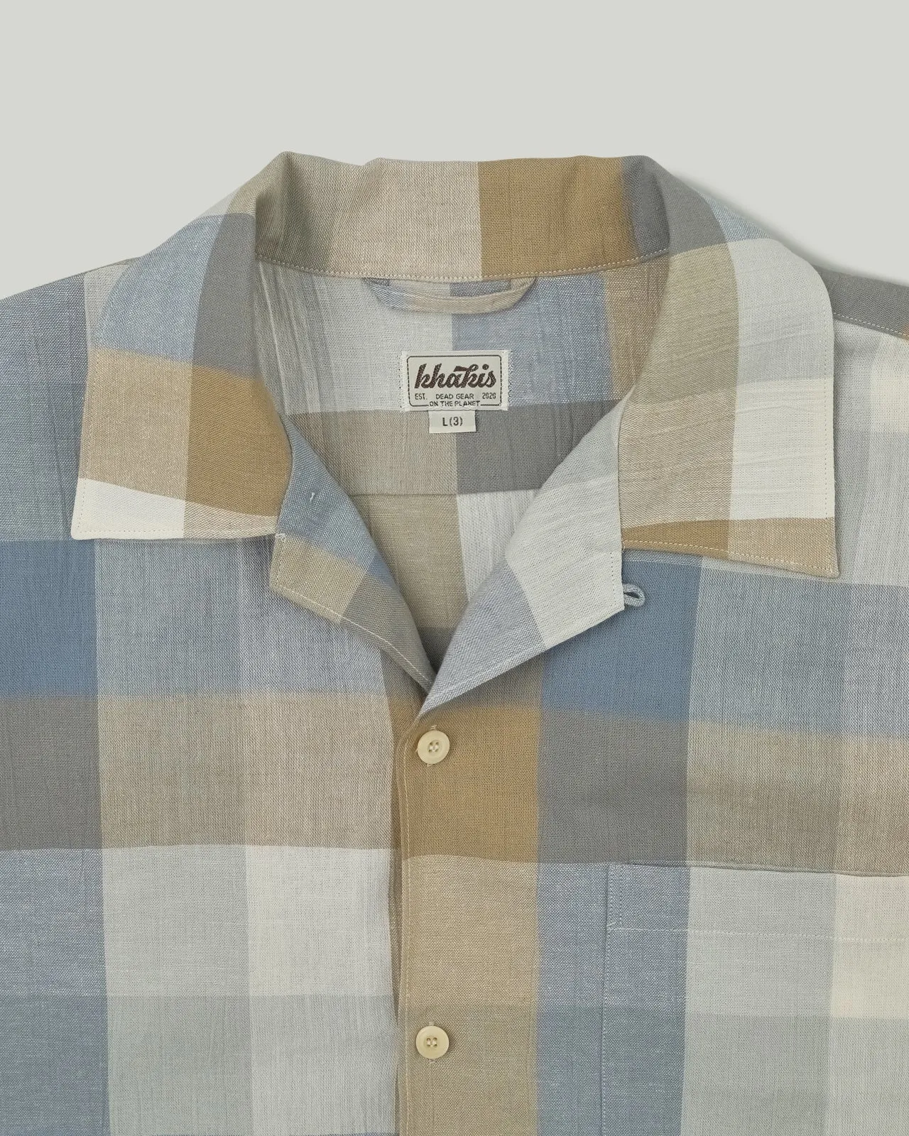 Block Check S/S Shirt Blue