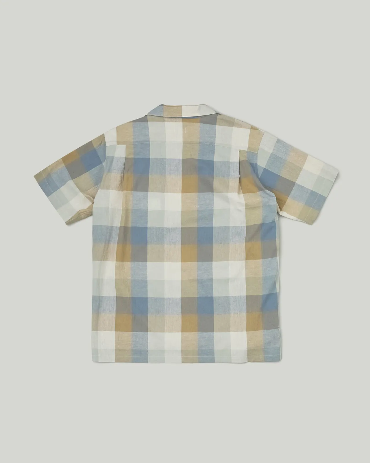 Block Check S/S Shirt Blue