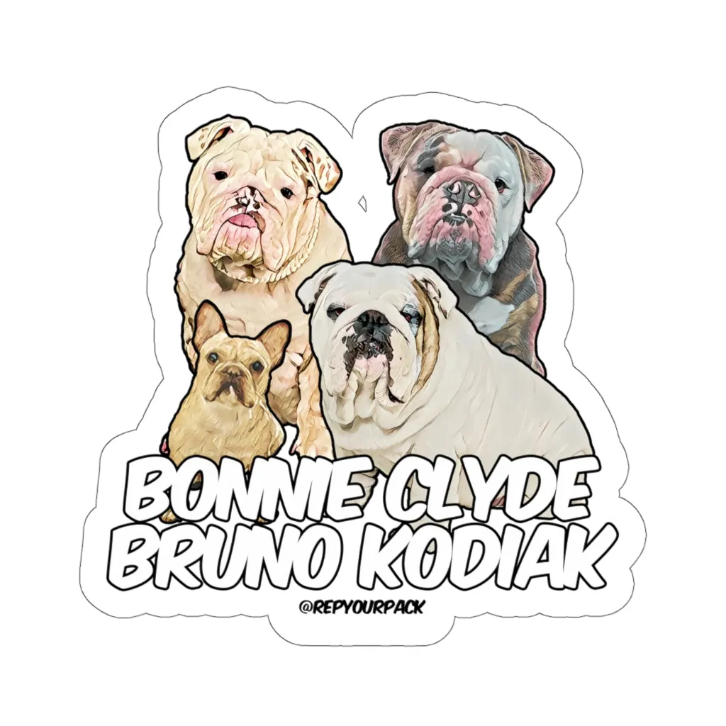 Bonnie Clyde Bruno Kodiak Stickers