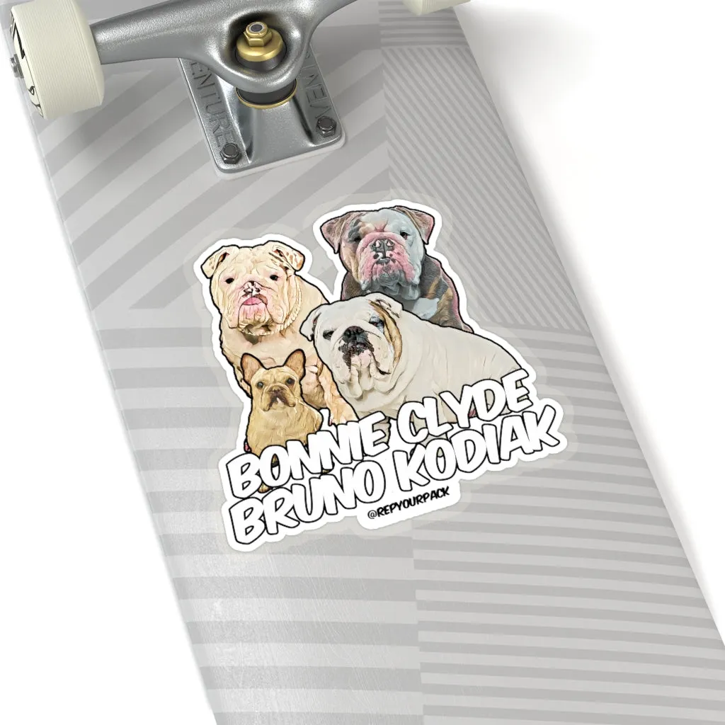 Bonnie Clyde Bruno Kodiak Stickers