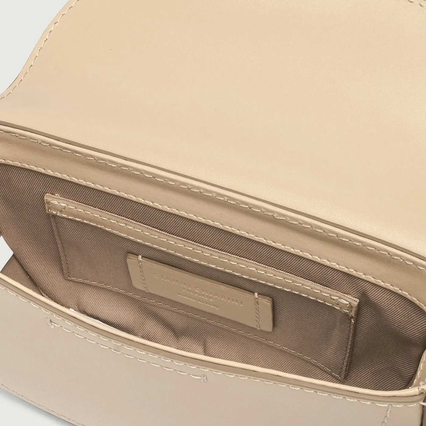 Borsa a tracolla Sandy in pelle cream