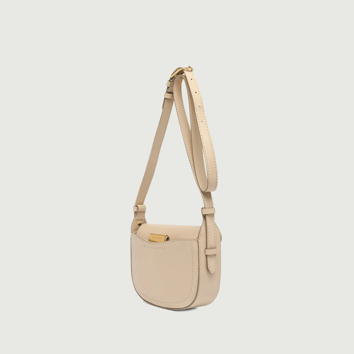 Borsa a tracolla Sandy in pelle cream