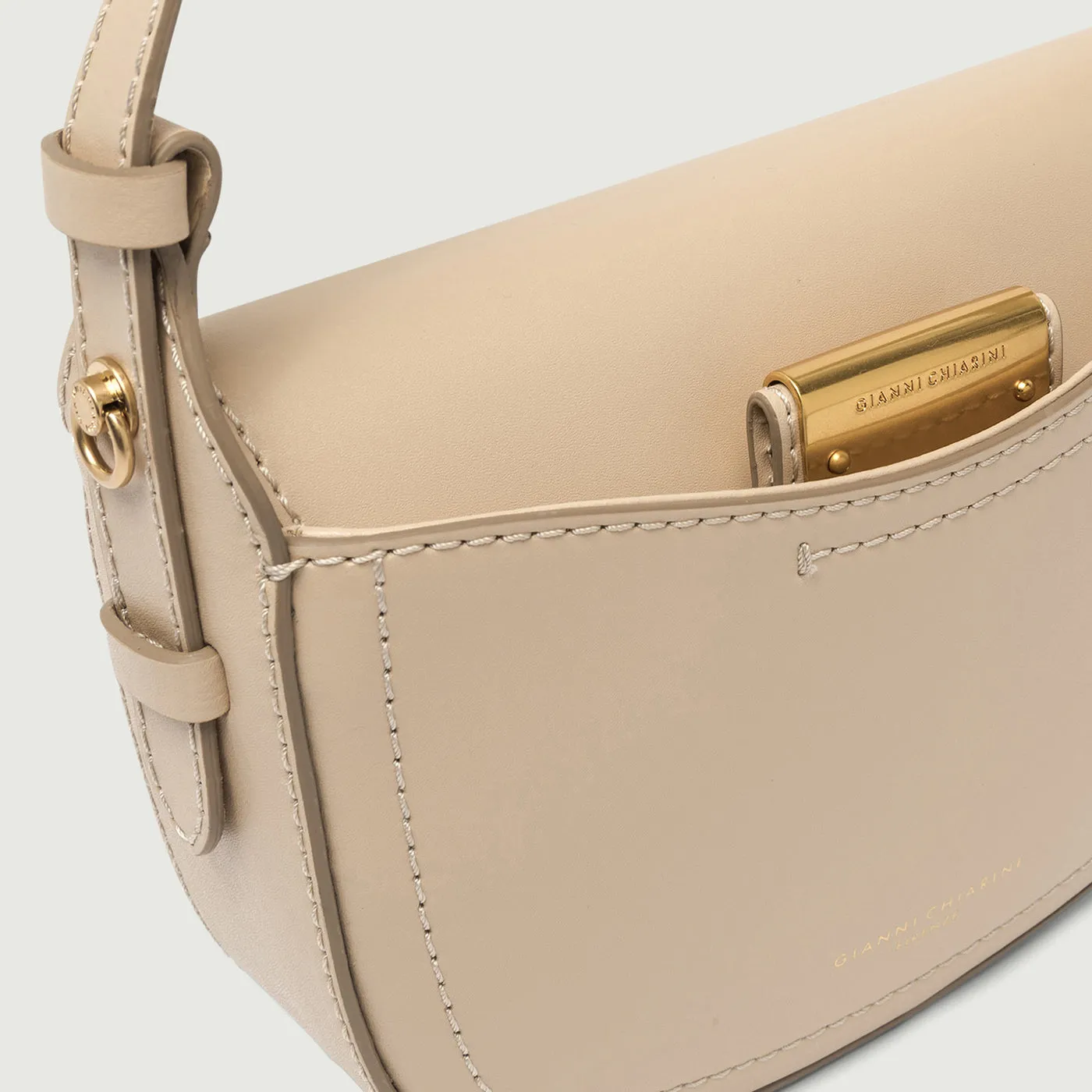 Borsa a tracolla Sandy in pelle cream