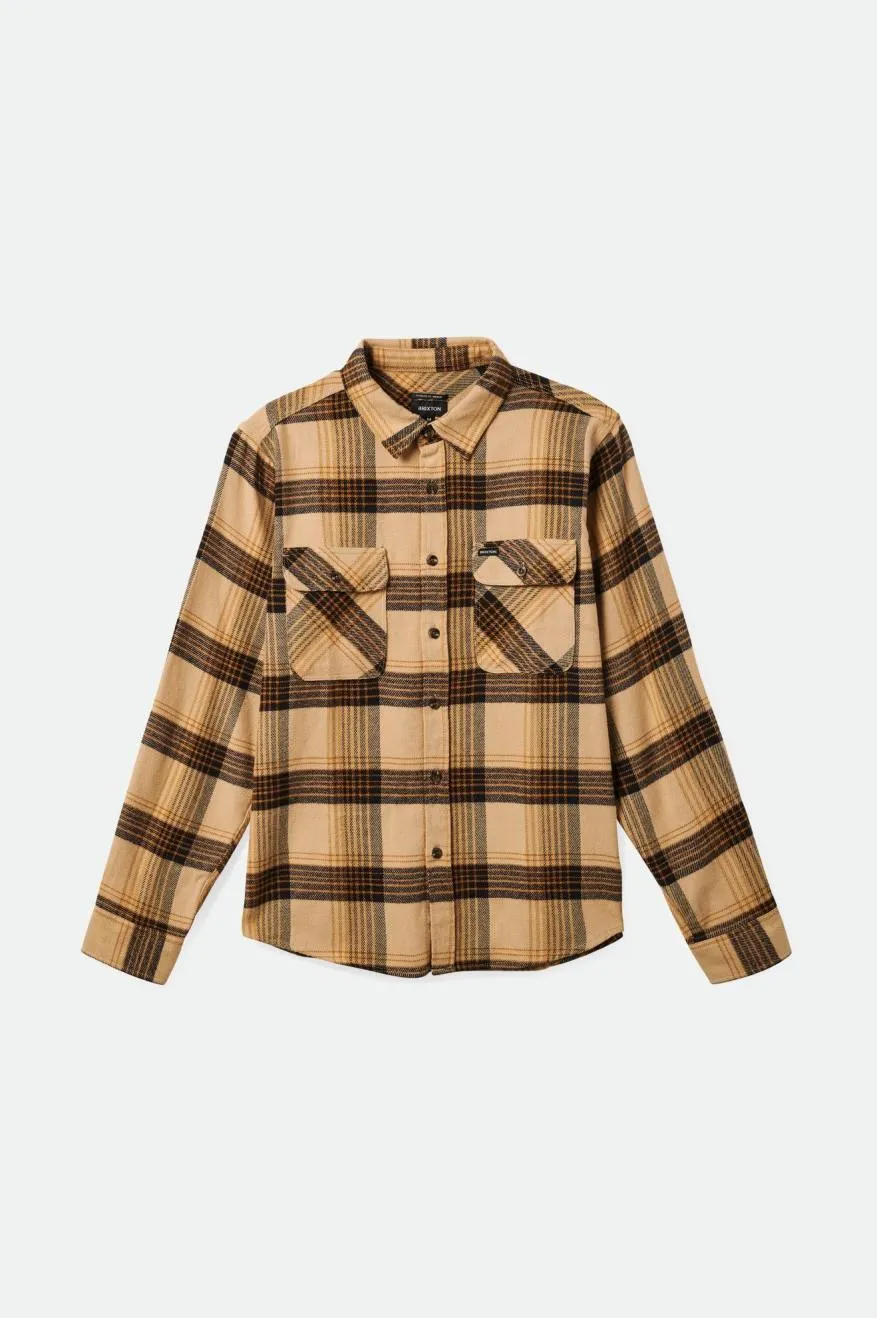 Bowery L/S Flannel - Sand/Black