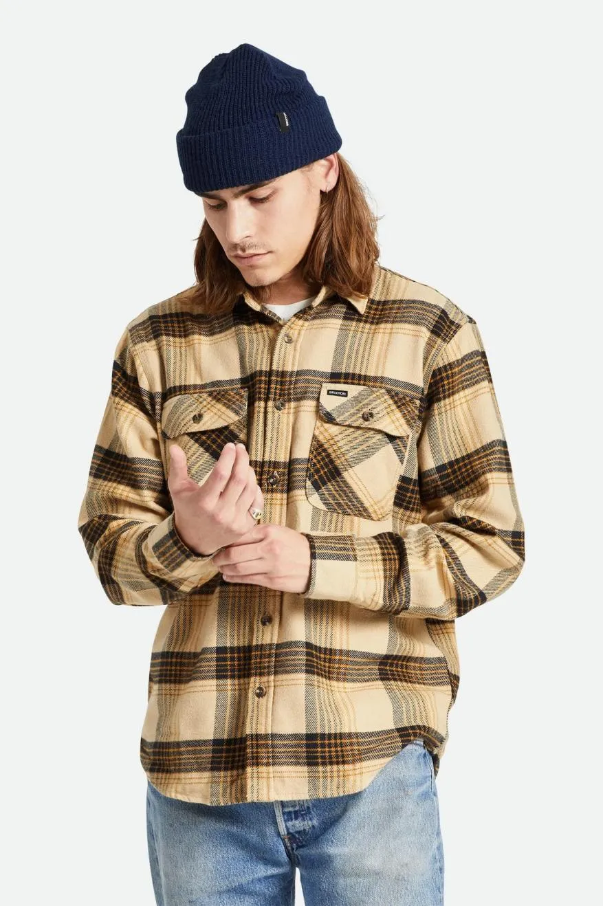 Bowery L/S Flannel - Sand/Black