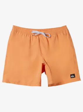 Boys 2-7 Everyday Solid Volley 12" Elastic Waist Shorts - Tangerine