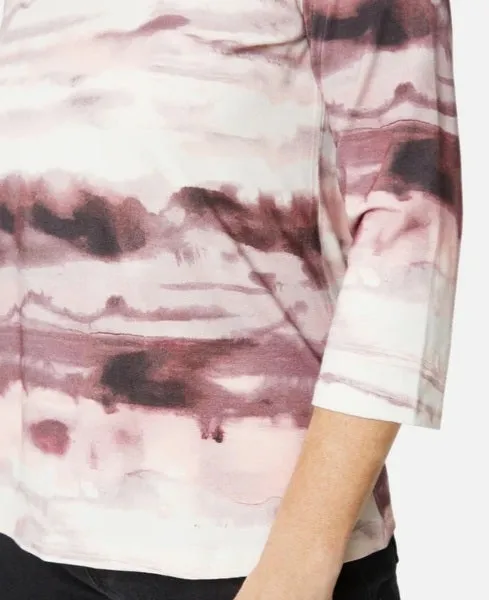 Brandtex Mauve abstract print top