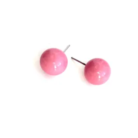 Bubblegum Pink Ball Stud Earrings